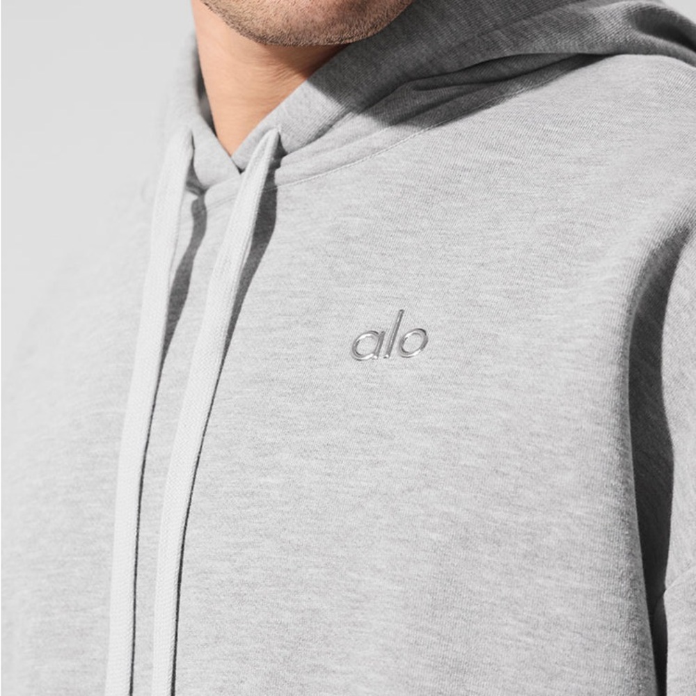 ALO Yoga Men's Light Gray Hoodie